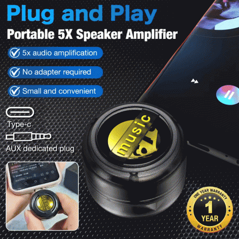 Portable 5X Speaker Amplifier