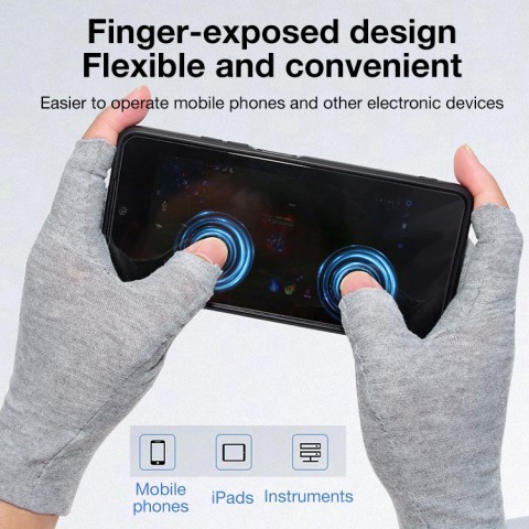 Bamboo charcoal fiber pressure gloves