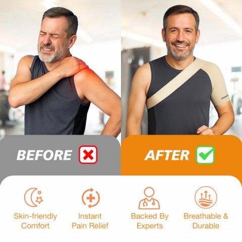 Breathable shoulder compression sleeve