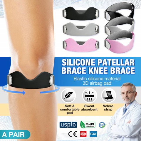 Silicone patellar brace knee brace