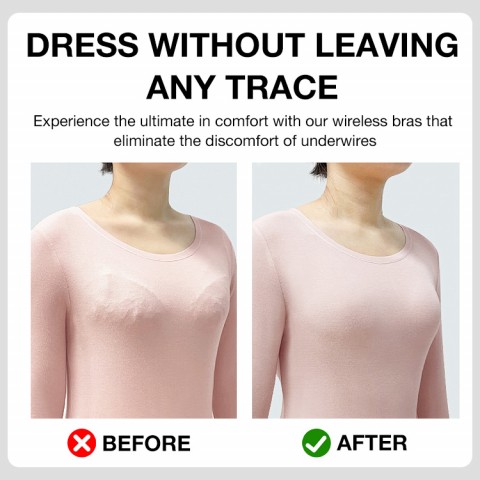 Wire-free cloud-shaped back bra