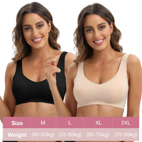 Wire-free cloud-shaped back bra