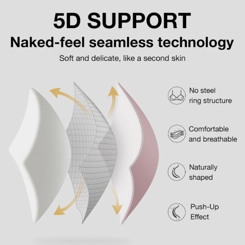 Wire-free cloud-shaped back bra