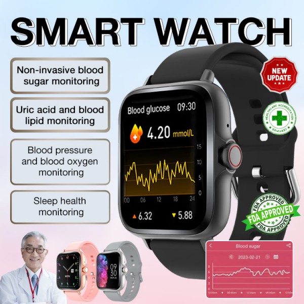 Non-invasive blood sugarand blood pressure smart watch
