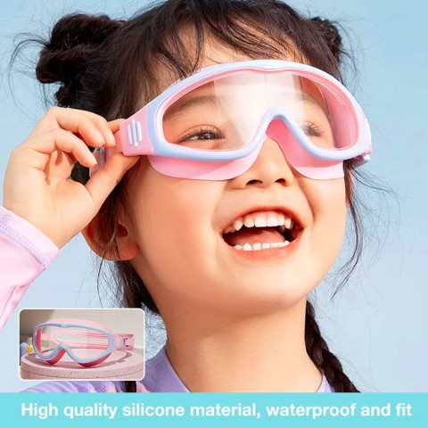 HD children large frame waterproof and anti-fog swimming goggles