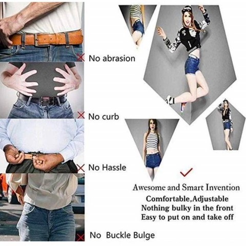 Buckle-free Invisible elastic waist belts-Men and women size-Buy 2pcs save 198pesos