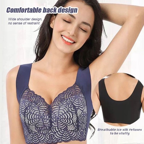 Ultimate Lift Stretch Full-Figure Seamless Lace Cut-Out Bra