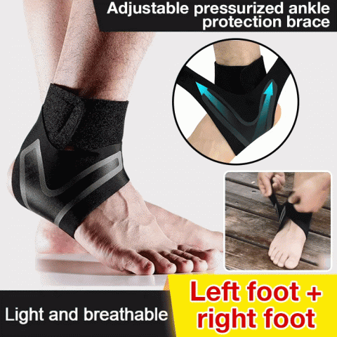 Adjustable pressurized ankle protection brace