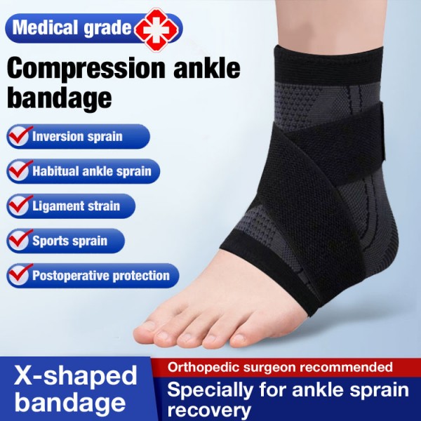 Compression ankle bandage..