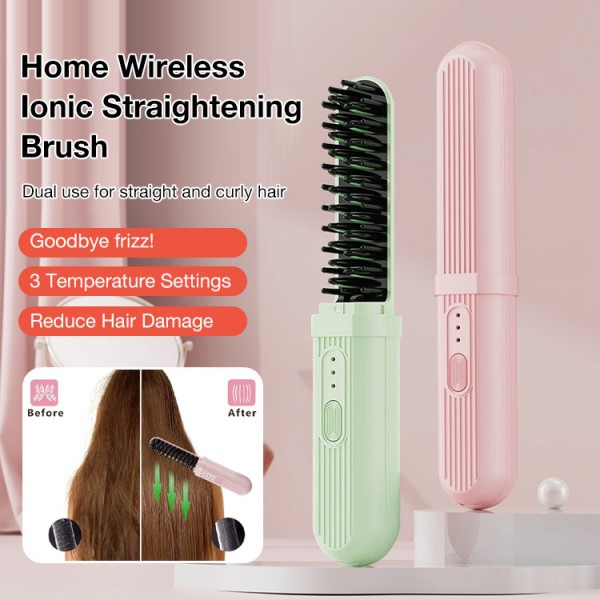 Home Wireless Ionic Straightening Brush..