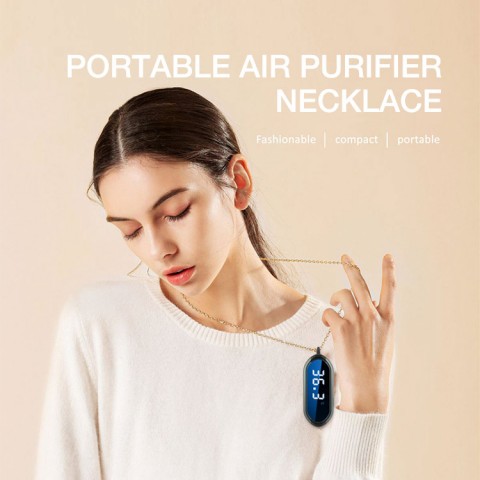 LCD necklace air purifier