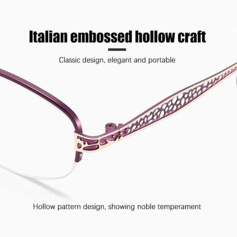 Hollow embossed ladies progressive reading glasses