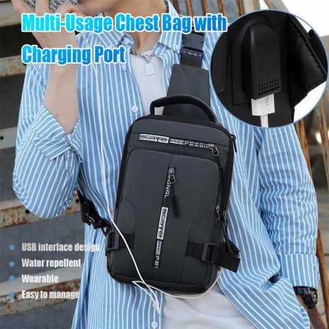 Multi-Usage Chest Bag with Charging Port