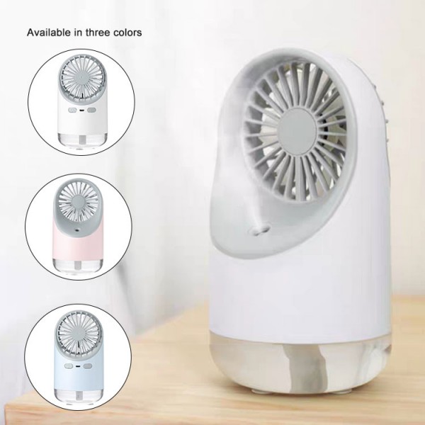 Multifunctional humidifying fan USB mini spray fan with LED night light