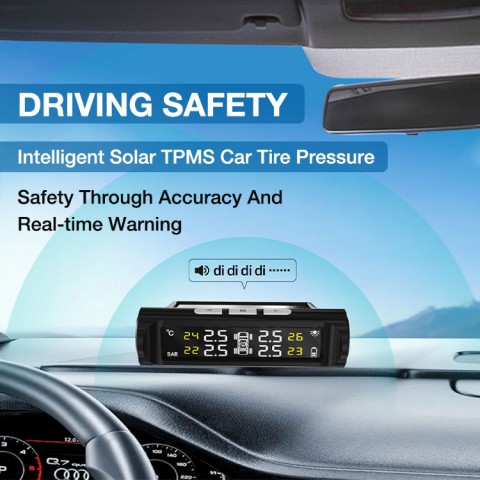 Solar tire pressure detector