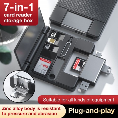 7-in-1 card reader storage box