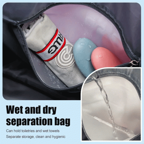 Universal wheel ultra-large capacity wet and dry separation bag