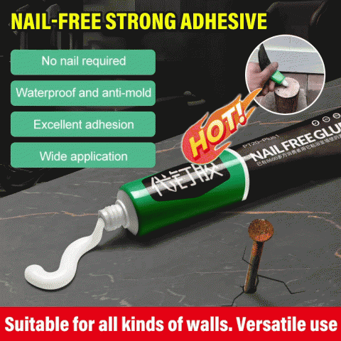 Strong adhesion waterproof nail-free adhesive