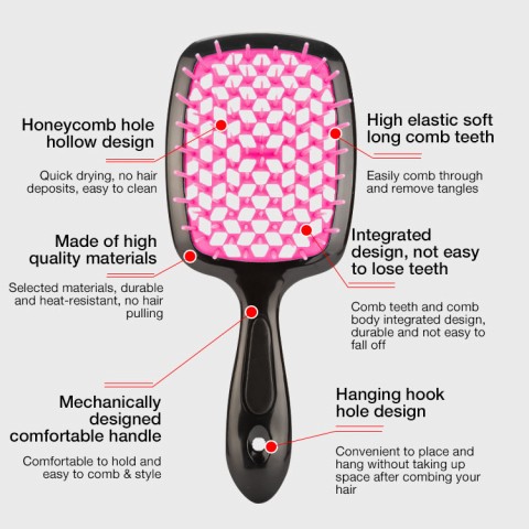 Wet and Dry Vented Detangling Brush