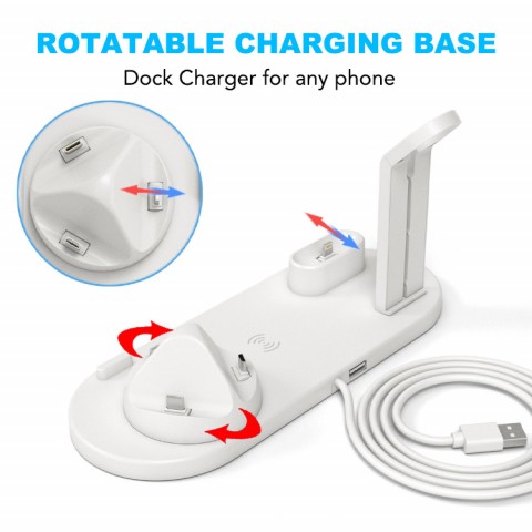 4-in-1 Multi Device Wireless Charging Dock Station 