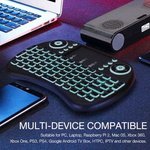 i8 RGB Colors Wireless Mini Keyboard & Touchpad