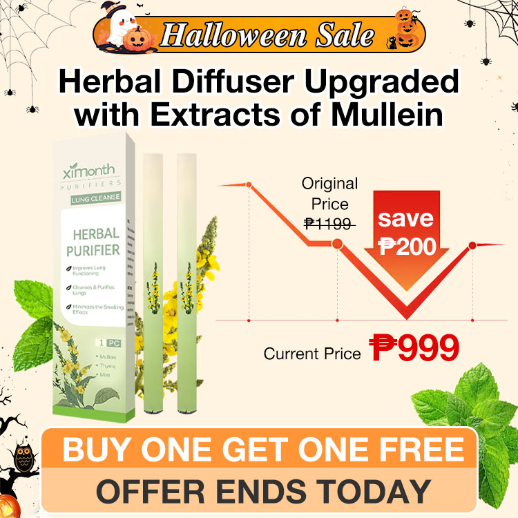Halloween Sale- Buy now and save 200pesos - Herbal Diffuser Upgraded with Extracts of Mullein - Can be used 300 times - Clean your lungs with every puffs