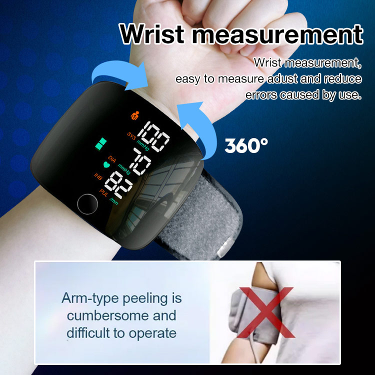 Mid-Year Promo 45% OFF- One Year Warranty - Rechargeable Wrist Blood Pressure Monitor - One click blood pressure measurement/Voice broadcast/Two-person memory records