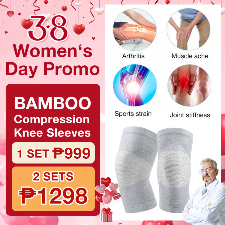 8-3 Womens Day Promo-Second set for ₱299-Bamboo Compression Knee Sleeve-Recovers damage and promotes blood circulation-Say Goodbye to Knee Pain for Good!