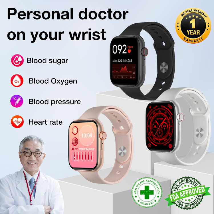 New Year Promotion-One-year warranty-Smart Painless Blood Glucose Measurement Watch-Stay healthy-measure blood sugar levels, heart rate, sleep quality and other general health